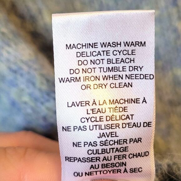 Tahari Women's Blue Green Cozy Knit Cropped Cardigan Size M NWT - Picture 5 of 7